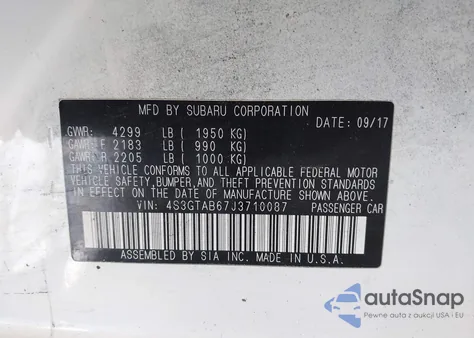 2018 Subaru Impreza 2.0I Premium из США, поврежденный, VIN 4S3GTAB67J3710087